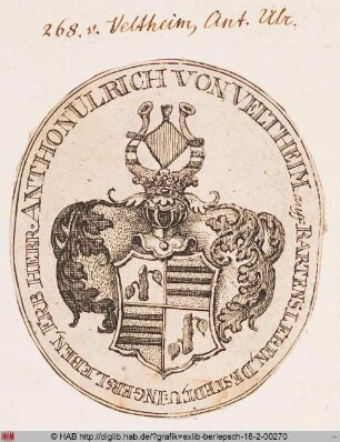 Wappen des Grafen Anton Ulrich von Veltheim