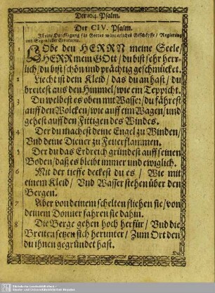Der CIV. Psalm