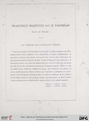 Francesco Mazzuoli dit Le Parmesan