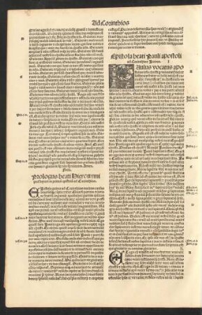 Epistola beati Pauli apostoli ad Corinthios Prima.