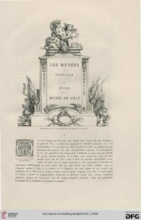 3: Les musées de province, [1] : études sur le Musée de Lille