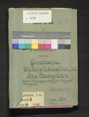 Wirtschaftskonzession Marienplatz 10. Karl Krane, Adolf Neumann, Georg Weitzner, Willi Dermehl