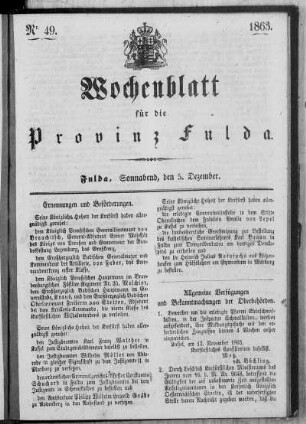 Nr. 49, Ausgabe vom 5. Dezember 1863