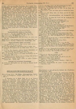 265-267 [Rezension] Mensching, Gustav, Die Religion