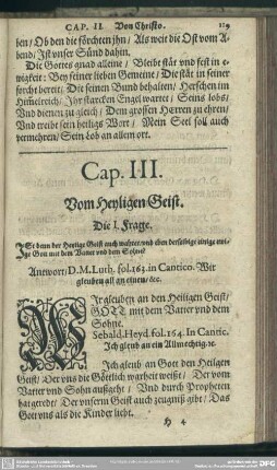 Cap. III. Vom Heyligen Geist