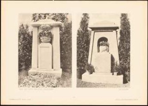 Grabsteine, Düsseldorf: Ansicht (aus: Grabmalskunst, 5. Folge, Eine Sammlung von Meisterwerken erschaffen zum Gedächtnis der Toten von Künstlern unserer Tage, hrsg.v. K.R. Henker, Berlin)
