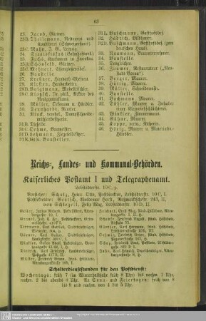 Reichs-, Landes- und Kommunal-Behörden