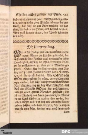Die Unterweisung