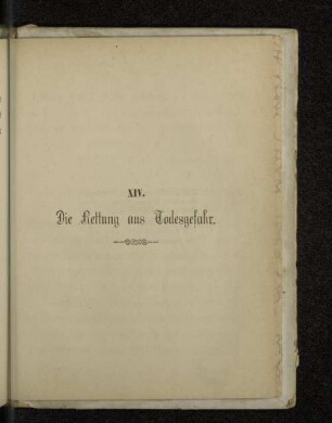 XIV. Die Rettung aus Todesgefahr.