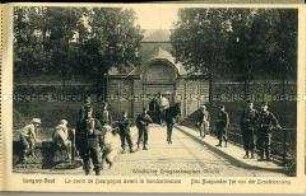 Die Porte de Bourgogne in Longwy-Haut, vor dem Beschuss