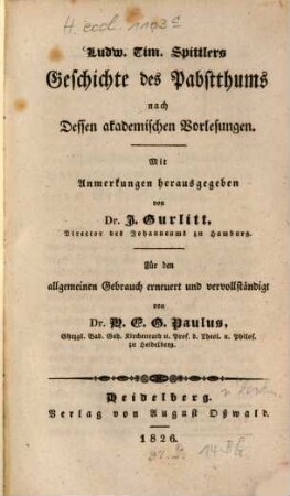 Geschichte des Pabstthums