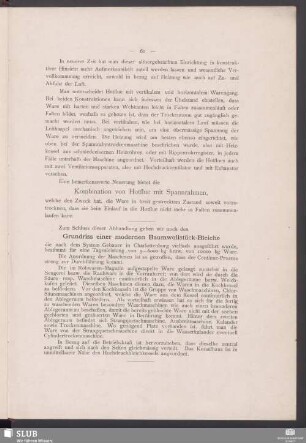 Grundriss einer modernen Baumwollstück-Bleiche