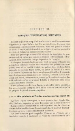Chapitre III. Quelques considérations militaires