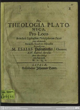 De Theologia Platonica