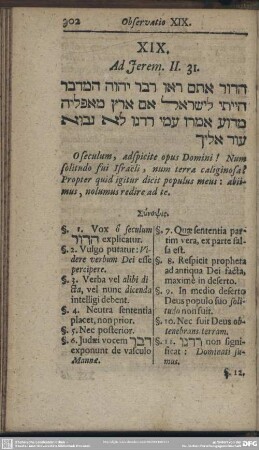XIX. Ad Jerem. II. 31.