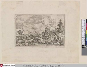 [Die drei Ziegen am Fluss; Les trois chèvres au bord de l'eau; The three Goats at the River]