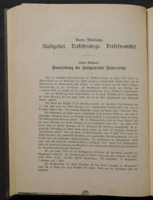 Erster Abschnitt. Einverleibung der Landgemeinde Sündersbühl.