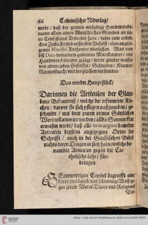 Das vierdte Hauptstück