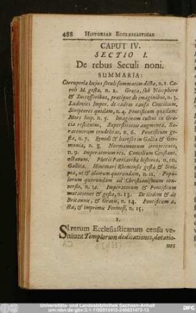 Sectio I. De rebus Seculi noni.