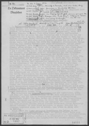 Reubach-Michelbach/Lücke mit Kleinansbach: Inspektionsbericht 1955
