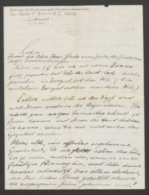 Brief an Ferruccio Busoni : 04.12.1918