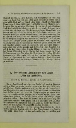 4. Der preußische Staatskanzler Karl August Fürst von Hardenberg