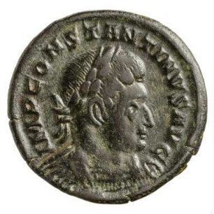 Münze, Follis, Aes 3, 317 n. Chr.