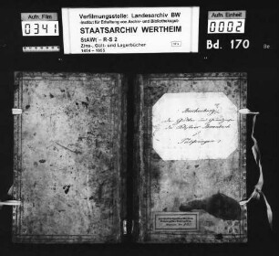 Beschreibung der Gülten und Grundzinsen des Klosters Bronnbach zu Pülfringen (mit Vornamenregister)