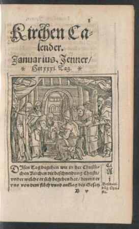 Januarius, Jenner/ Hat xxxi. Tag.