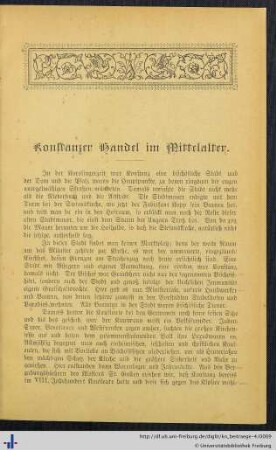 Konstanzer Handel im Mittelalter.