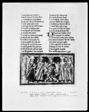 Rudolf von Ems, Weltchronik — Samuel tötet Agag, Folio 154recto