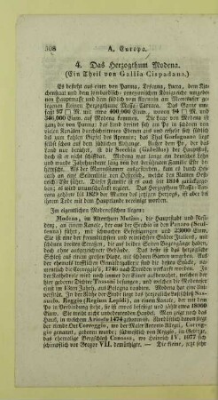 4. Das Herzogthum Modena. (Ein Theil von Gallia Cispadana.)