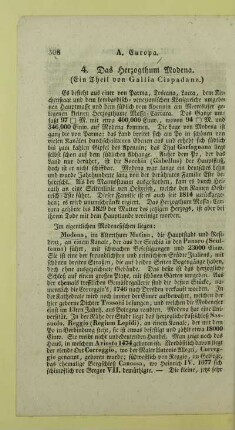 4. Das Herzogthum Modena. (Ein Theil von Gallia Cispadana.)