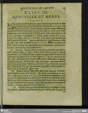 Caput III. Quotuplex Sit Modus