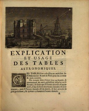 Tables Astronomiques Du Soleil, De La Lune, Des Planetes, Des Etoiles Fixes, Et Des Satellites De Jupiter Et De Saturne : Avec l'explication & l'usage de ces mêmes tables