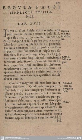 REGULA FALSI SIMPLICIS POSITIONIS. CAP. XXII.