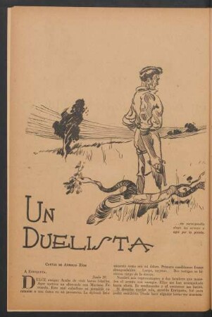 Un duelista : Ilustró Alberto Monticelli