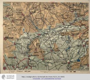 [Große Umgebungskarte von Gießen in Höhenschichtendarstellung]. Maßstab 1:20.000. Bl.2 : Lich. Gießen: Roth, 1894