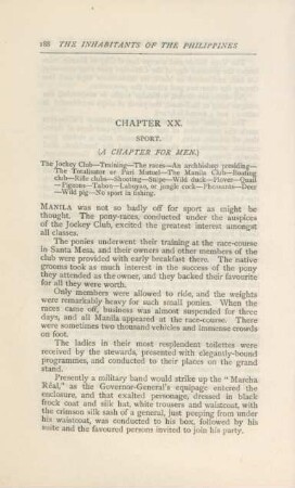 Chapter XX. Sport. (A chapter for Men)