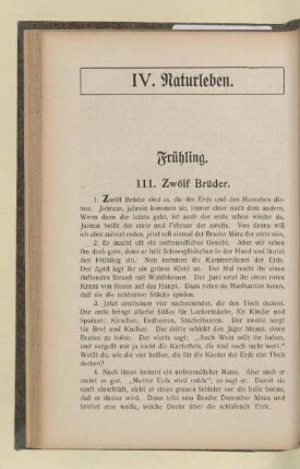 IV. Naturleben