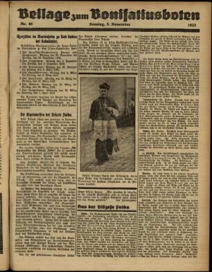 Zweite Ausgabe vom Sonntag, den 05. November 1933.