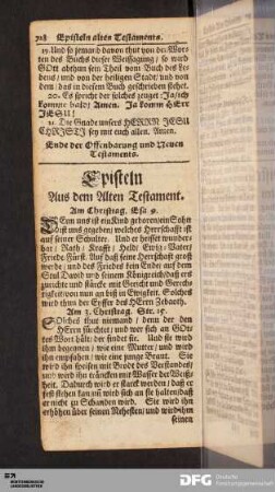 Episteln Aus dem Alten Testament.