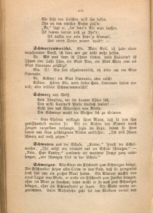 Schweigen.
