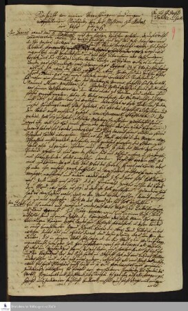 Tagebuch von Johann Anton Sartorius.