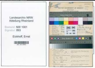 Entnazifizierung Ernst Eickhoff, geb. 16.09.1908 (Metzgermeister)