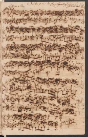 Französische Suiten; cemb; Es-Dur; BWV 815