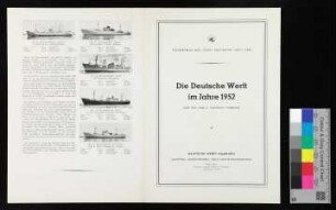 Sonderdruck aus Schiff und Hafen, Heft 1/1953, Die Deutsche Werft im Jahr 1952