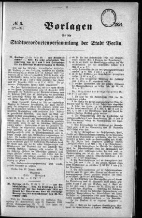 No. 3 (27-39), 18. Januar 1924