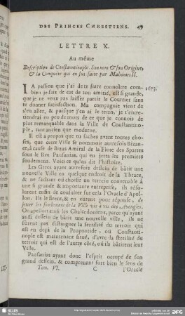 Lettre X. Au même