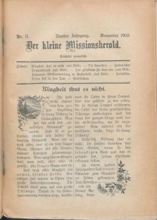 Nr. 11. Zweiter Jahrgang. November 1902.